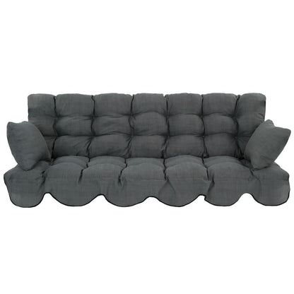 PATIO Minorca Auflagen-Set für Hollywoodschaukel, 184 cm, grau – gesteppte Sitz- und Rückenauflage mit Seitenkissen