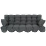 PATIO Minorca Auflagen-Set für Hollywoodschaukel, 184 cm, grau – gesteppte Sitz- und Rückenauflage mit Seitenkissen