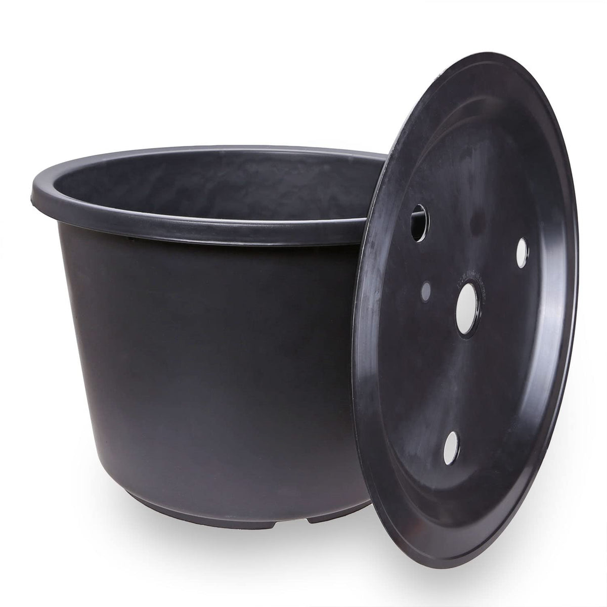 CLGarden Springbrunnenbecken Set 30 Liter rund mit GFK Deckel ø 45 cm zum Erdeinbau