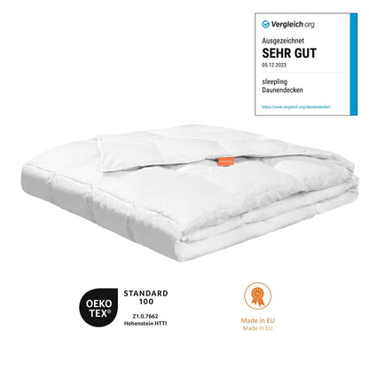 sleepling leichte Sommer Daunendecke – 90% Daunen 135x200 cm