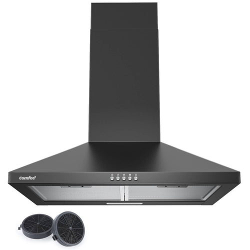 COMFEE' CHT 3.6A17B Dunstabzugshaube - 60cm Umluft/Abluft, Schwarz