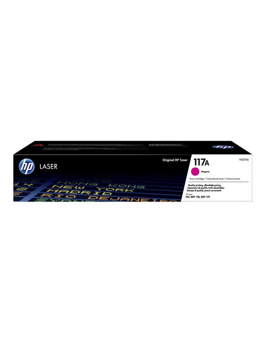 HP 117A (W2073A) Original Toner für HP Color Laser - Magenta, rechteckige Magenta-Tonerpatrone zum Drucken von Farblaserausdrucken.