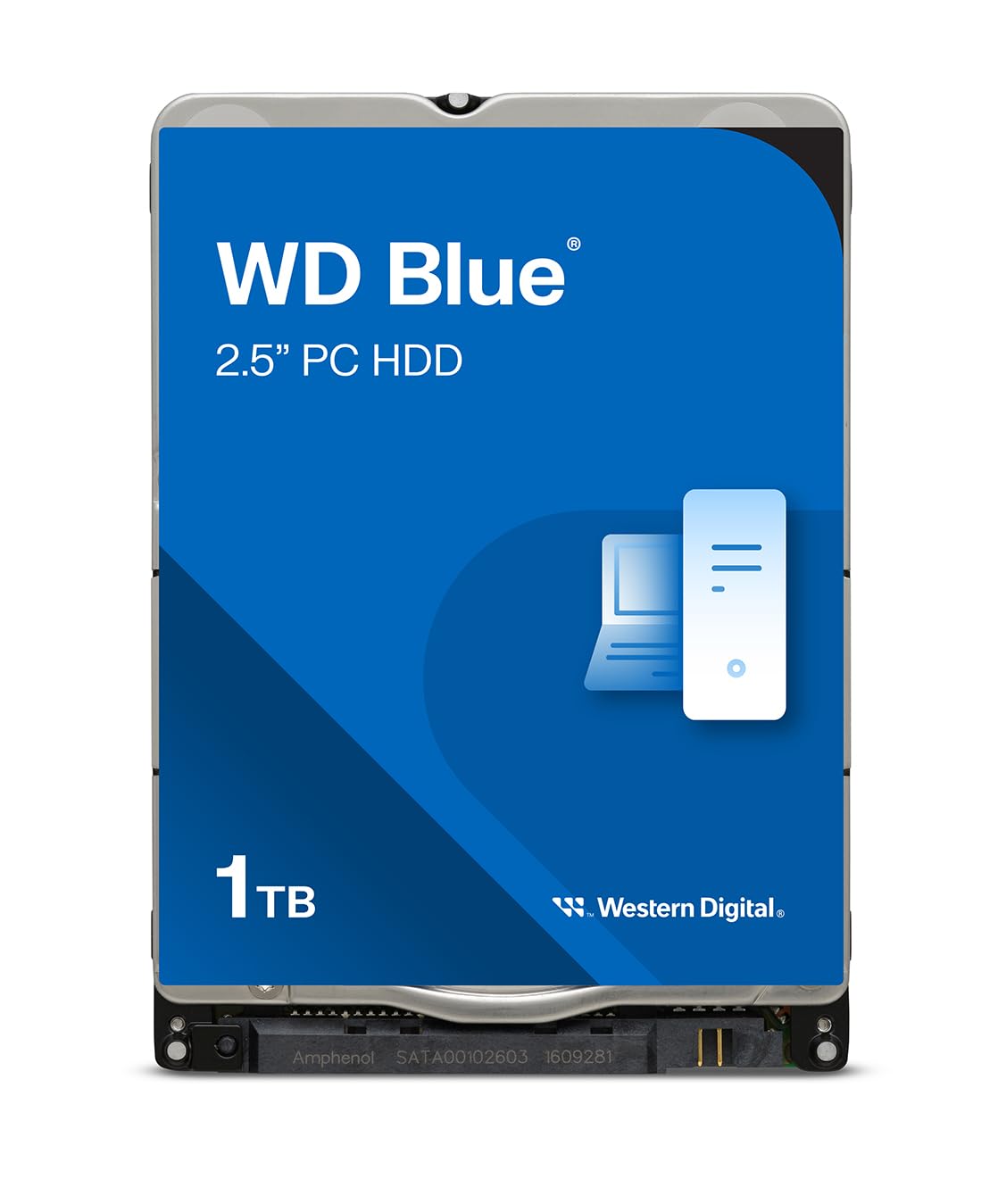 WD Blue 1TB Interne SATA Festplatte 2.5 Zoll - 5400 U/Min. Kompakte 2.5 Zoll SATA-Festplatte zum internen Speichern großer Datenmengen in PCs/Laptops.