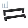 Goldenwarm Möbelgriff LSJ12BK128 schwarz, Edelstahl, 128 mm, 15 Stück, eckige Form