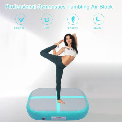 PPXIA AirBlock Aufblasbare Gymnastikmatte – 100x60x10cm