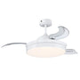 Westinghouse 73043 Tori LED Deckenventilator – Weiss, einziehbare Flügel. Belüftet und beleuchtet Räume.