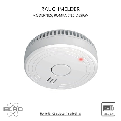 ELRO FS1801 Rauchmelder EN14604 konform – 10 Stück