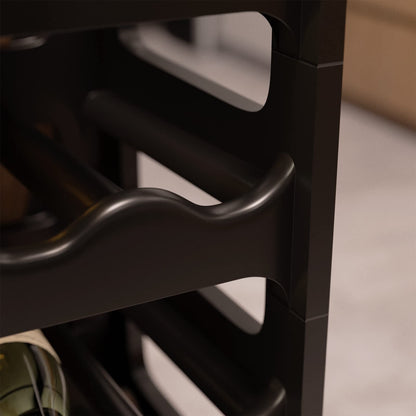 ARTECSIS Weinregal Stapelregal Kunststoff - 72 Flaschen Schwarz