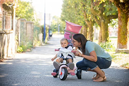Smoby Baby Balade Plus Mitwachsendes Dreirad mit Schubstange - Rosa