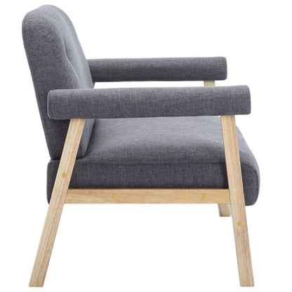 vidaXL Sofa 2-Sitzer Polstersofa – Stoff Dunkelgrau
