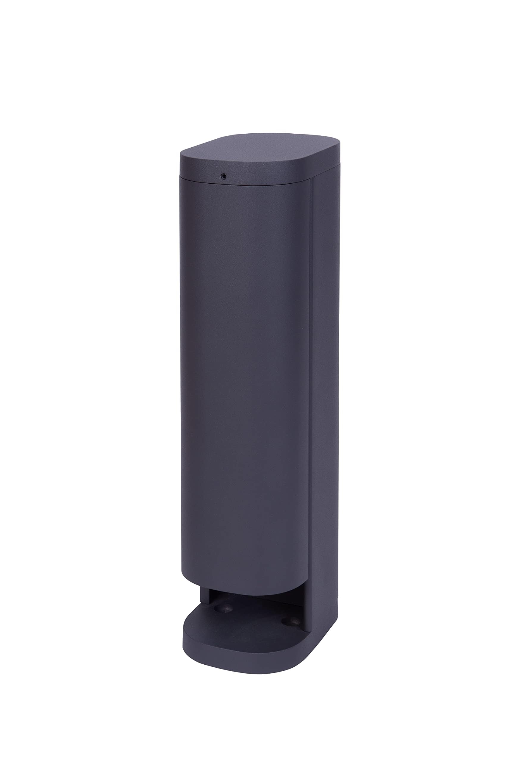 Bold 19448 Volo Steckdosensäule Garten Anthrazit 2x Schuko IP44, Aluminium-Druckguss, eckige Form