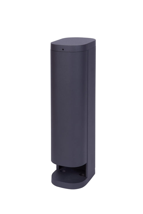 Bold 19448 Volo Steckdosensäule Garten Anthrazit 2x Schuko IP44, Aluminium-Druckguss, eckige Form