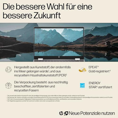 HP Chromebook x360 Convertible - 14" Touch N100 4GB 128GB Silber