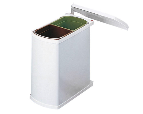 Hailo Duo 16 L Einbau Abfallsammler Schwenkbar - Weiss