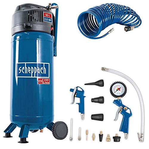 Scheppach HC51V Kompressor 50L ölfrei vertikal mit Druckluft-Set