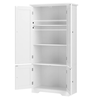 FOREHILL Mehrzweckschrank Hochschrank weiss mit 4 Türen