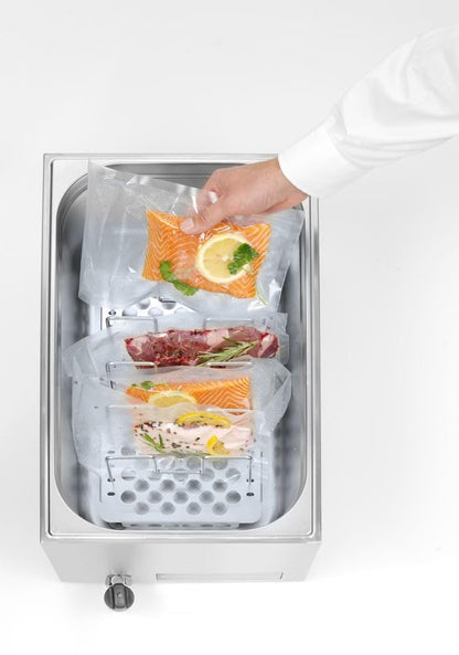 HENDI Profi Sous-Vide Gerät GN 1/1 - 20L mit Ablasshahn & Abstandhalter