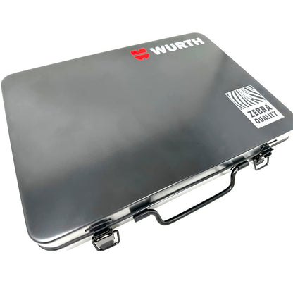 Würth Zebra Steckschlüssel-Sortiment 1/4 1/2 Zoll 6-kant 56tlg Metall