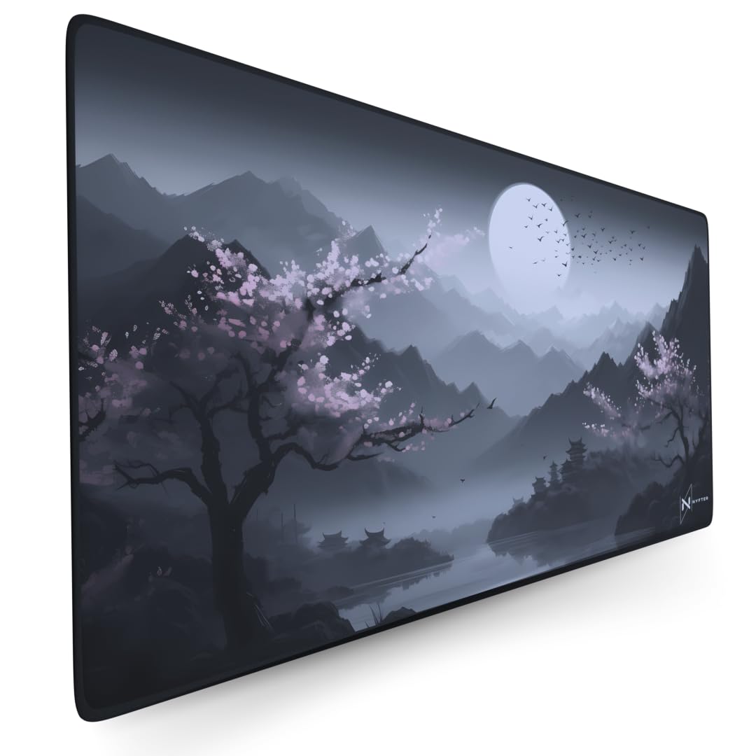 Nyfter Sakura V3 Gaming Mousepad XXL 900x500 mm wellenfrei mit asiatischem Sakura-Design