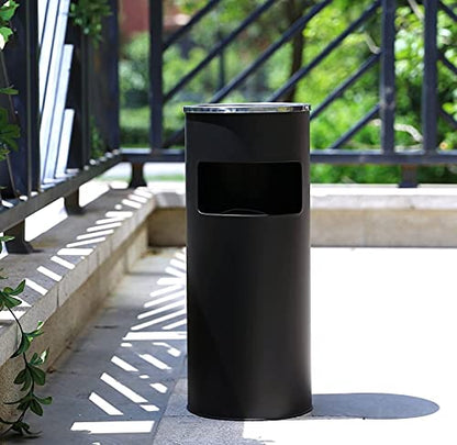 XUANYU 2er-Set 30L Mülleimer Aschenbecher Standaschenbecher – Schwarz