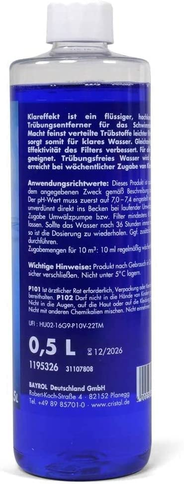 Cristal Klareffekt Trübungsentferner – Alle Filterarten