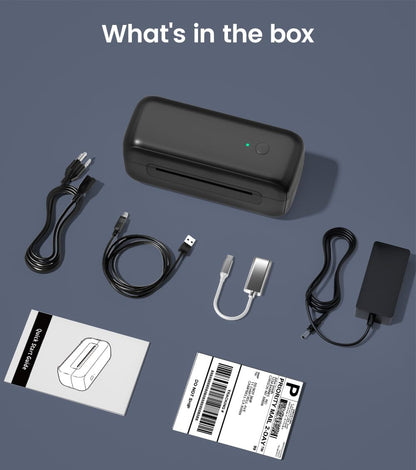 Phomemo Bluetooth Etikettendrucker 4x6 Versandetiketten – Schwarz