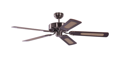 Potkuri Deckenventilator 132 cm – Gealtert Silber ohne Beleuchtung