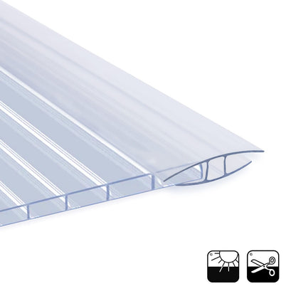 KARAT Stegplatten Polycarbonat transparent 4 mm 14 Stück 60,5 x 121 cm