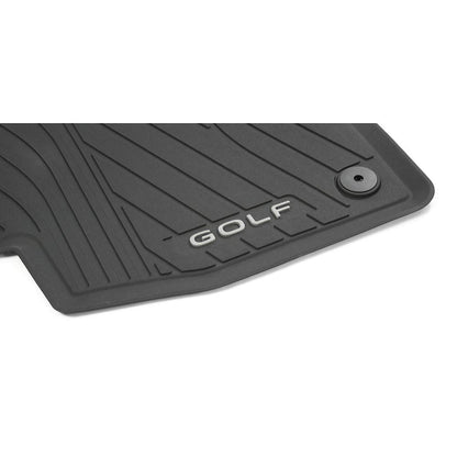 Volkswagen Golf Gummi Fussmatten Premium – 4er-Set mit Schriftzug