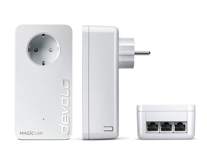 devolo Magic 2 LAN triple Powerline Adapter, Erweiterungsadapter Weiss