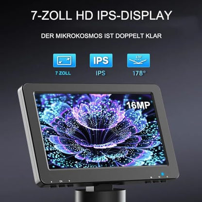 WADEO 7" LCD Digitalmikroskop - HDMI USB inkl. 32GB Karte