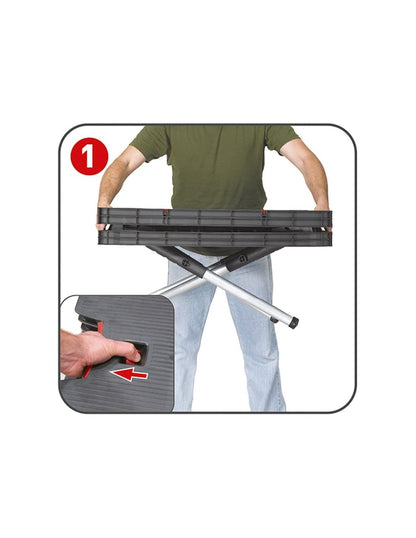 Keter Klappbare Werkzeugbank 249137 – Rot-Schwarz