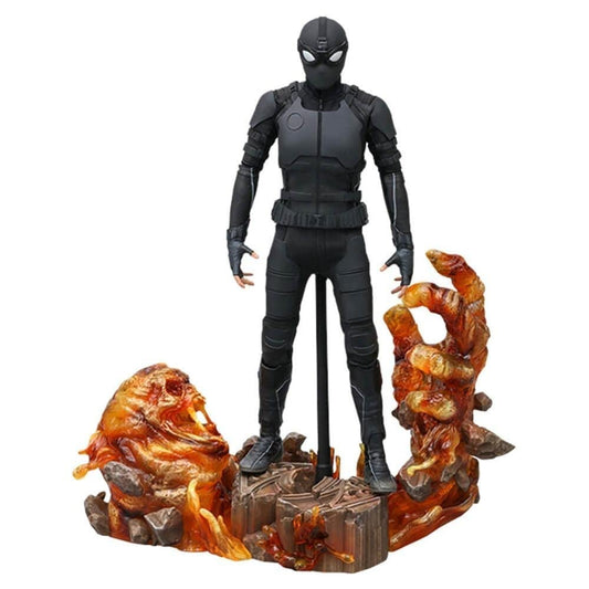 Hot Toys Spider-Man Stealth Suit Deluxe Actionfigur 1:6 HT904858. Bewegliche Sammlerfigur in Schwarz/Dunkelgrau zum Posen und Ausstellen.