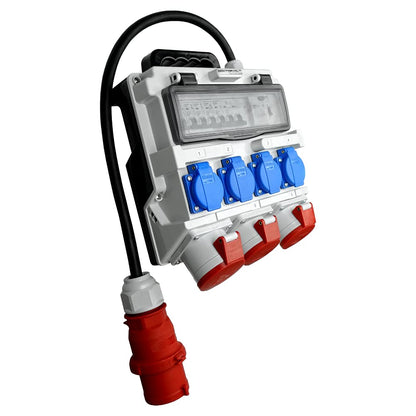 Doktorvolt Baustromverteiler 4x 230V 2x 16A 1x 32A CEE IP44