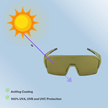 ALPINA Sportbrille Olive Matt - Unisex Fahrradbrille
