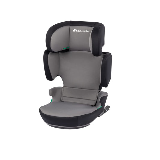Bebeconfort RoadFix i-Size Isofix Kindersitz klappbar. Grauer, faltbarer i-Size Kindersitz zur Isofix-Befestigung im Fahrzeug.
