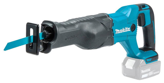 Makita DJR186ZK Akku-Reciprosäge 18V – Solo im Koffer. Blau-schwarz, länglich. Vielseitig für kraftvolle Trennschnitte in Holz & Metall.