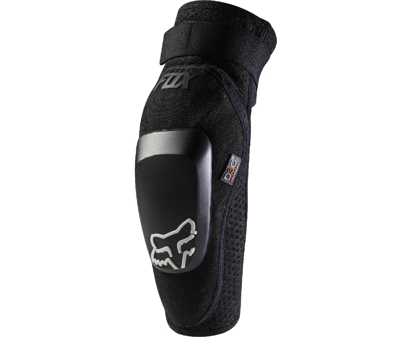 Fox Launch Pro Mountainbike Ellbogenprotektoren - D3O®. Schwarze, konturierte Schützer bieten Aufprallschutz beim Mountainbiken.