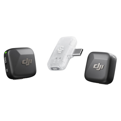 DJI Mic Mini drahtloses Ansteckmikrofon, 2 Sender + 1 Handy-Empfänger für Interviews und Livestreams