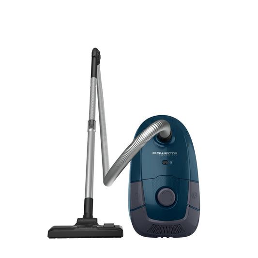 Rowenta RO3126 Power XXL Bodenstaubsauger mit Beutel - Dunkelblau. Zylindrischer Staubsauger für effektive Trockenreinigung von Hart- und Teppichböden.