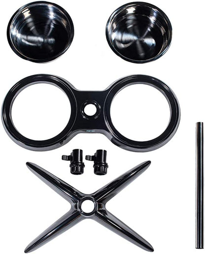 PetTec Hundenapf erhöht grosse Hunde - 2x 2.5L Schwarz