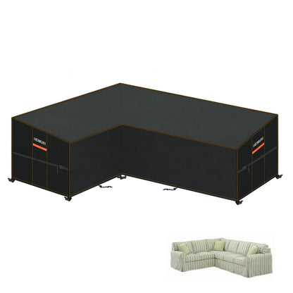 HEIMUNI Gartenmöbel Abdeckung L-Form Lounge wasserdicht 180x250x90 cm mit Belüftungsöffnungen