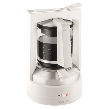 KRUPS KM468210 Kaffee-Druckbrühautomat - Edelstahl, Weiss