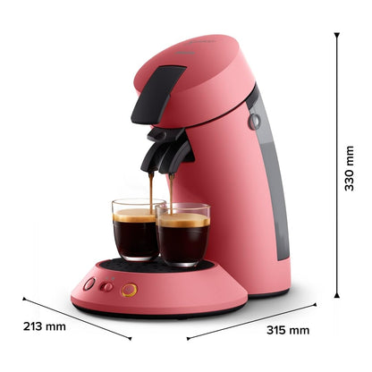 Philips Senseo Original Plus Kaffeepadsmaschine - Sanftes Rot (CSA210/35)