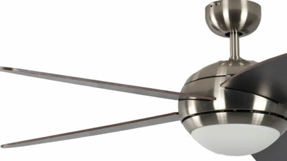 Pepeo Melton Deckenventilator mit Licht – Nickel/Braun 132cm