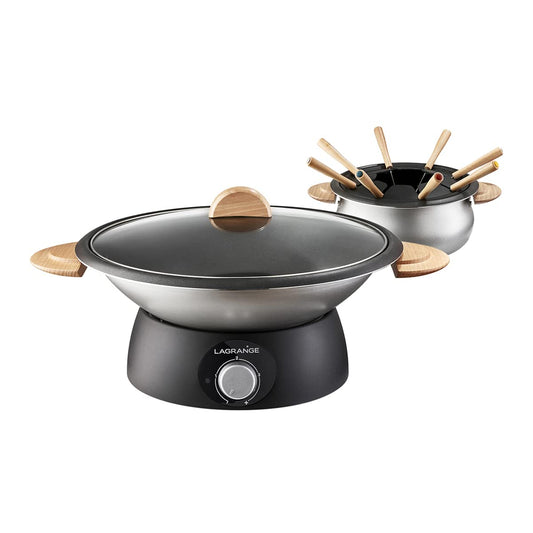 LAGRANGE Fondue-Gerät Classic, Aluminium, Grau