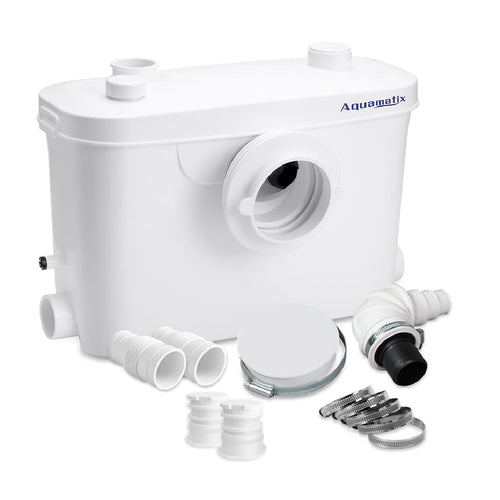 Aquamatix Hebeanlage 400W Sanitäre Abwasserpumpe 3 Einlässe, 6.5m