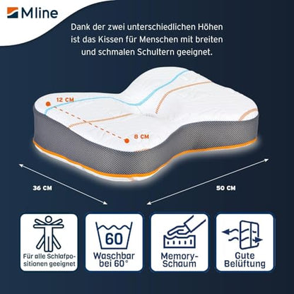 M LINE Athletic Pillow Orthopädisches Nackenkissen - Butterfly-Design