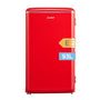Comfee' RCD93RE2EURT(E) Mini Kühlschrank 93L Retro – Rot. Runder, roter Retro-Kühlschrank zum Kühlen von Getränken und Lebensmitteln.