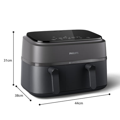 Philips Dual Basket Airfryer NA350/03 – 9L Heissluftfriteuse
